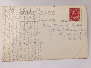 marshes falls bridge dwight ontario canada old black white Vintage Postcard A15