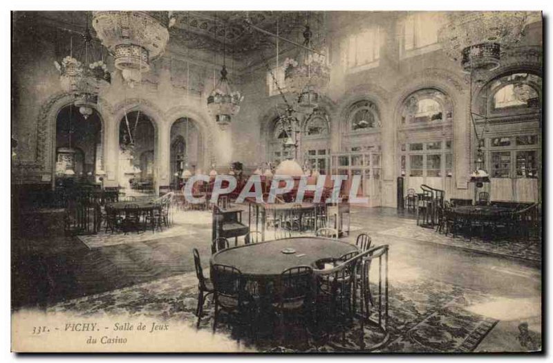 Postcard Old Casino Vichy room casino games