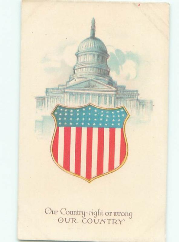 Divided-Back PATRIOTIC SCENE Great Postcard AB0304