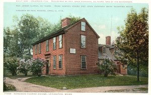 Vintage Postcard 1920's Residence Rev. John Hancock Lexington Massachusetts MA 