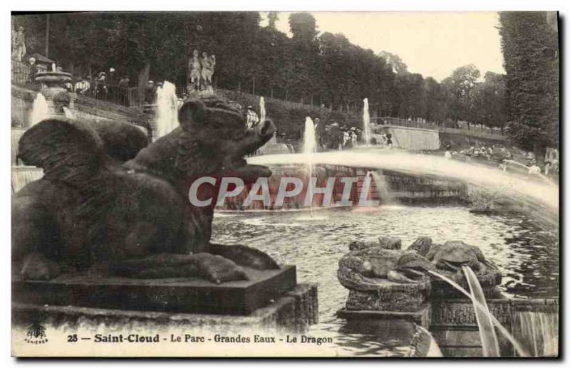 Postcard Old Saint Cloud Park Fountains Dragon