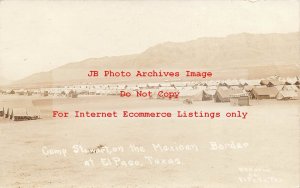 Mexico Border War, RPPC, Camp Stewart on Mexican Border at El Paso Texas