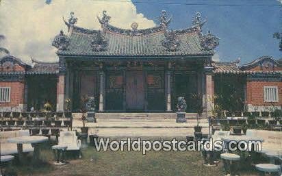 Chinese Temple Penang Malaysia Writing On Back 