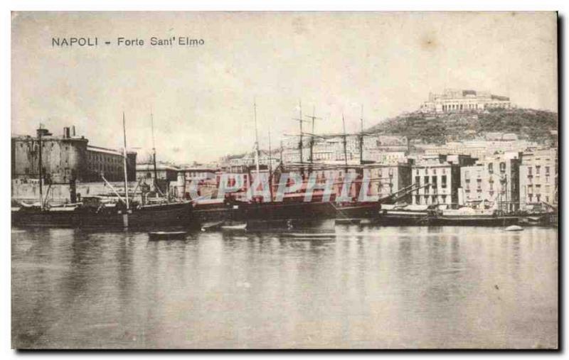 Old Postcard Italy Italia Napoli Forte Sant Elmo