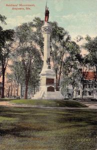 AUGUSTA, ME  Maine    SOLDIERS' MONUMENT   Kennebec County     c1910's Postcard