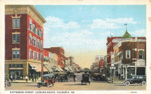 Valdosta GA Patterson Street Old Cars, Postcard