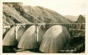 AZ, San Carlos, Arizona, Gila Rive, Coolidge Dam, RPPC