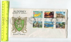 476708 1984 year FDC UK Alderney Guernsey 1st Regional Definitive Edition