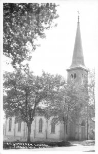 J42/ Juneau Wisconsin RPPC Postcard c1950s Evangelical Lutheran Church 159