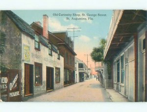 Unused Divided-Back VIEW OF STREET St. Augustine Florida FL n1529