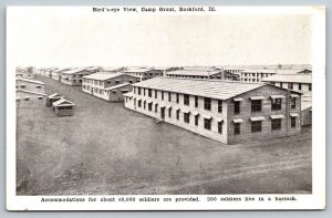 US Army Infantry Camp Grant - Rockford, Illinois  Barracks   - Postcard