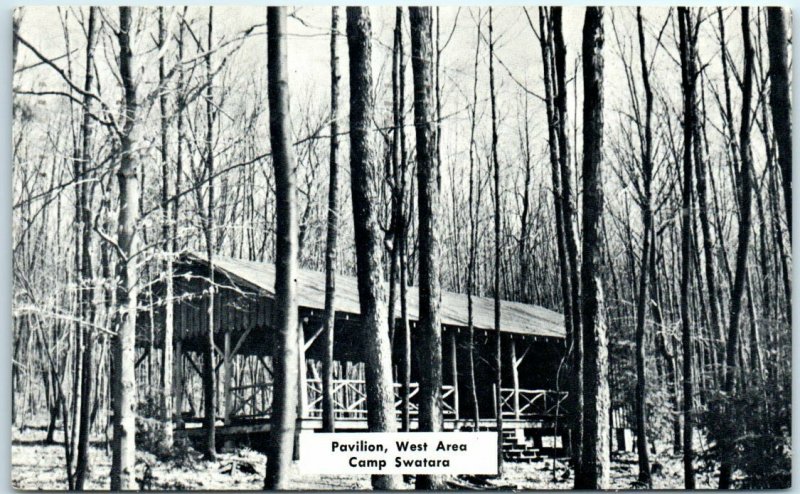 Postcard - Pavilion, West Area - Camp Swatara - Bethel, Pennsylvania 