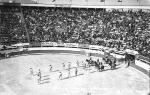 RPPC Plaza De Toros, Monterrey, NL, Mexico Bullfight Ring c1950s Postcard