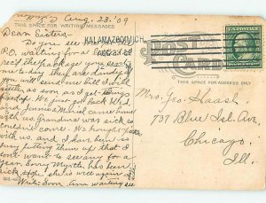 Divided-back POST OFFICE SCENE Kalamazoo Michigan MI AF1137