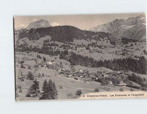 Postcard Les Diablerets et l Argentine Chésières Villars Switzerland