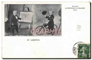 Postcard Old Foklore Dwarf Kingdom of Lilliput Paris Mr Ludwig Velo Cycle