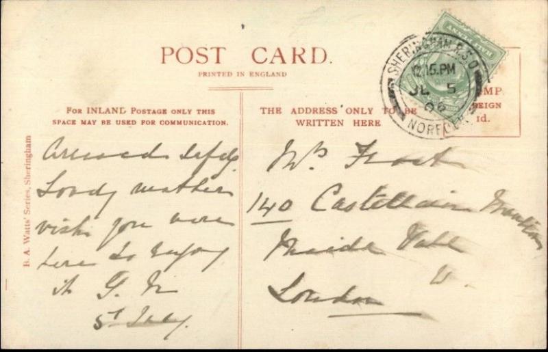 Sheringham UK Golf Golfing c1910 Used Postcard