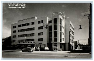 Guadalajara Jalisco Mexico RPPC Photo Postcard Hotel Del Parque c1940's Vintage