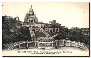 Old Postcard From Paris Montmartre Panorama Square New St. Peter