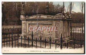 Old Postcard Ermenonville Tombeau De Rousseau