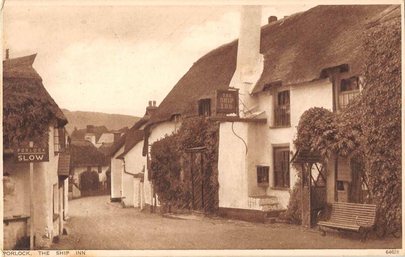 uk23437 the ship inn porlock real photo  uk