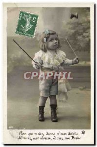 Old Postcard Diabolo Child