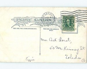 Divided-back CHURCH SCENE Sandusky Ohio OH AD2091