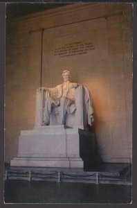 Washington DC - Lincoln Statue - Flag-Draped chair in Lincoln Memorial ~ Chrome