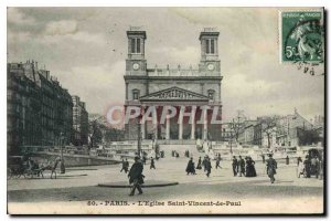 Postcard Old Paris Church of Saint Vincent de Paul