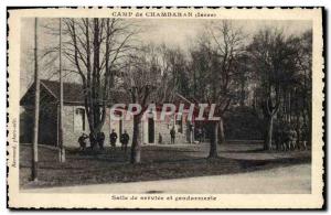 Old Postcard Camp Chambaran room service and Gendarmerie