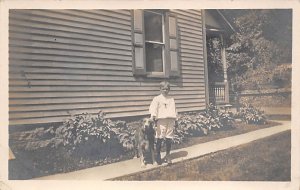 A Boy And His Dog real photo Dogs Unused 