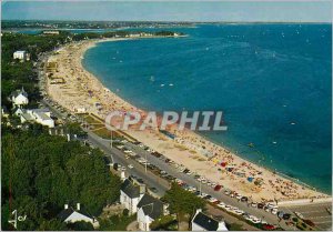 Modern Postcard Carnac The wide beach and the Villas