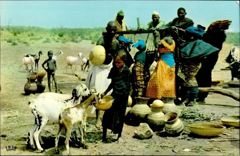 IMN06110 africa burkina faso upper volta ethnics traditional clothes goat nomads 