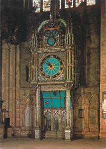 Postcard UK England Durham cathedral Hunt clock