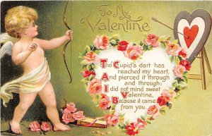 J20/ Valentine's Day Love Holiday Postcard c1910 Art Beautiful 55