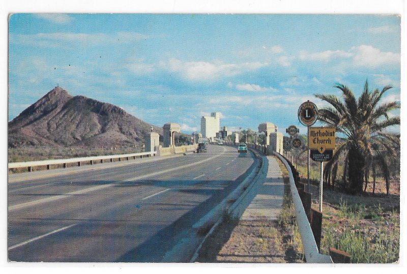 AZ Tempe Arizona City View Across Bridge Bob Van Luchene Photo Vintage Postcard