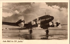 Mint Germany Aviation Real Picture Postcard RPPC Bremen Focke Wulf 200 Condor