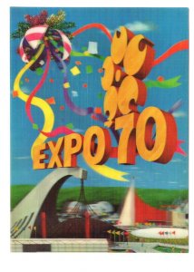 Expo '70 World's Fair, Japan, Vintage 3D  Postcard,