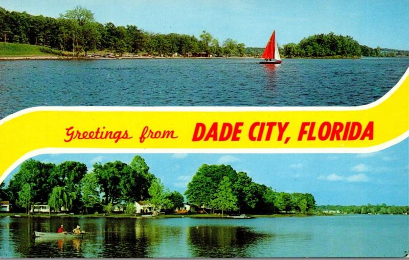 Florida Greetings From Dade City Sailing and Fishing Scene