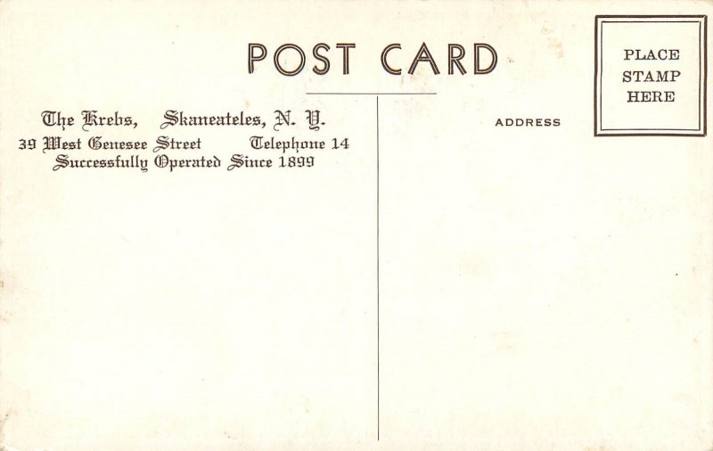 Multiview Postcard The Krebs 1899 Restaurant Skaneateles Interior NY Onondaga Co