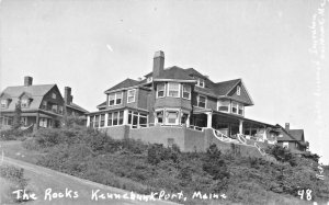 Kennebunkport ME The Rocks Real Photo Postcard