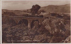 Train Leaving Llanberis Snowdon Welsh Railway Real Photo Postcard