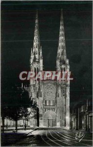 Postcard Modern Bordeaux Night The Facade North Cathedrale St Andre