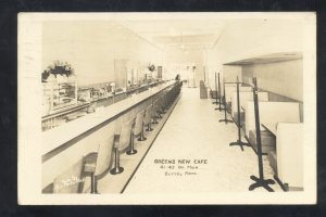 RPPC BUTTE MONTANA GREEN'S NEW CAFÉ INTERIOR VINTAGE REAL PHOTO POSTCARD