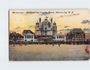 Postcard Marlborough-Blenheim seen from the Beach, Atlantic City, New Jersey