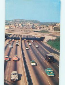 1962 old cars & HARBOR FREEWAY Los Angeles California CA Q0665