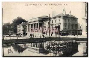 Tours - Place du Palais de Justice - Old Postcard