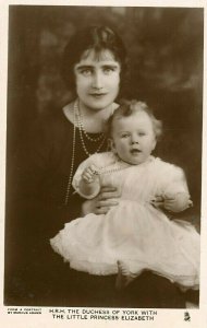 Postcard Tuck's Antique RPPC View of Baby  Princess Elizabeth, Duchess of York.