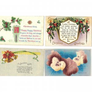 Lot of 4 Antique Christmas Postcards - Lot 925