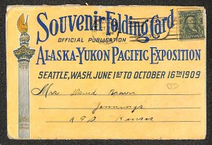 AYP EXPOSITION SEATTLE WASHINGTON SOUVENIR FOLDING CARD BOOKLET POSTCARD 1909